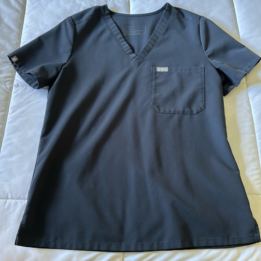 Figs Catarina One-Pocket scrub top, Night Sky